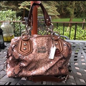Coach Limited Edition Python Look Sequin Satchel